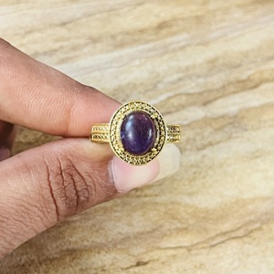 Top Style Demanding Product <b>Ring</b> Vintage Style Amethyst <b>Ring</b> Gold Plated Brass Boho <b>Ring</b> Tribal Ethnic <b>Statement</b> Wholesale <b>Ring</b> - Product Image 6