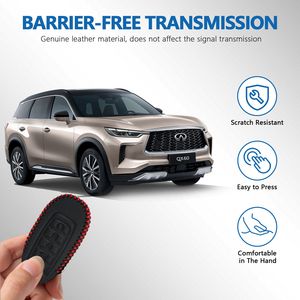Accessori per Chiavi Auto Infiniti, Custodia in Pelle Premium per Chiavi, Compatibile con EX25 FX35 FX37 X50 G25 G35, Portachiavi Sostitutivo - Product Image 6
