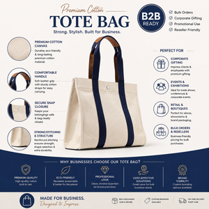 Sac fourre-tout en toile imperméable de qualité supérieure |   Sacs de courses réutilisables pour filles avec poignées renforcées et fermeture éclair, pour voyages, plage, courses, B2B - Product Image 5