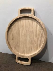 Assiettes de mariage rondes en bois modernes avec design personnalisé gravé, vaisselle jetable écologique - Product Image 2