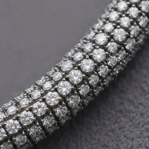 Collier chaîne cubaine unisexe en platine, style hip-hop vintage, entièrement serti de diamants, idéal pour les fêtes et comme cadeau - Product Image 3