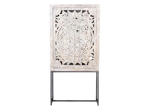 ตู้เก็บของไม้เนื้อแข็ง 2 บาน แบบโมเดิร์น ตู้เสื้อผ้าห้องนอน ตู้เก็บของห้องนั่งเล่น เฟอร์นิเจอร์แกะสลักด้วยมือ - Product Image 2