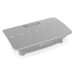 Plateforme vibrante grise pour exercices corporels complets, 10 vitesses réglables, télécommande, capacité de charge de 200 kg, avec fonction massage - Product Image 2