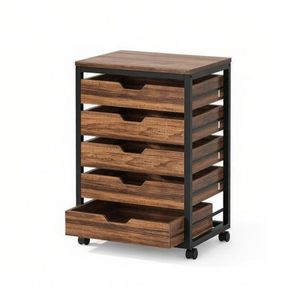 Mobiletto con 5 Cassetti in Stile Mid-Century Modern per Soggiorno, Camera da Letto e Home Bar - Product Image 2