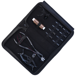 Kit d'outils pour extensions de cheveux avec pince à extensions sans couture, fil à coudre pour pinces à cheveux, ensemble d'aiguilles à coudre, pince pour extensions adhésives - Product Image 1