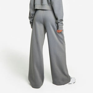 Pantalon de jogging en molleton pour femme à taille élastique mi-haute et jambe large - Product Image 4