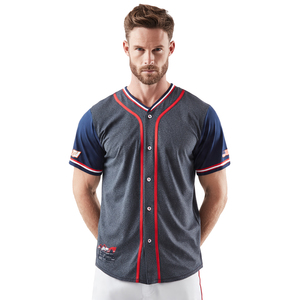 เสื้อเบสบอลซอฟต์บอลแบบติดกระดุม แขนสั้น เสื้อกีฬาฝึกซ้อม เสื้อเบสบอล 100% โพลีเอสเตอร์ เสื้อซอฟต์บอล - Product Image 4