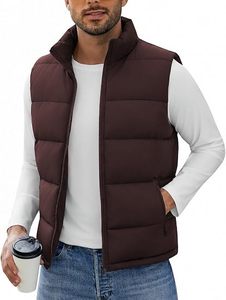 Chaqueta cortavientos ligera de invierno para hombre, sin mangas, resistente al viento y al agua, con cremallera. - Product Image 1