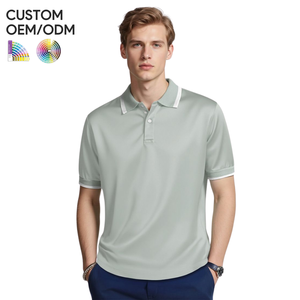 Chemise à manches courtes en coton 100% tricoté pour homme, support OEM ODM |   Vêtements d'entreprise personnalisés avec logo frontal, respirants et tendance - Product Image 3