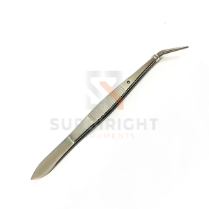 Pince chirurgicale dentaire de haute qualité London College en acier inoxydable, à bec incurvé et angulaire, dentelée, pour pansements et coton, CE - Product Image 4