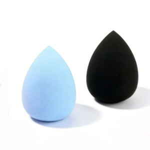 Éponge à maquillage sans latex, couleur neutre, vitamine E, ensemble de pinceaux à maquillage violet foncé 15 pièces avec éponge - Product Image 4