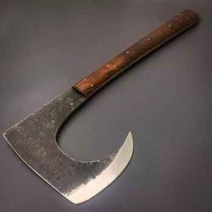 Hacha de espiga plana ZA DAMASCUS MAKERS hecha a mano con hoja de acero al carbono de 5 filos y mango de madera para uso en carpintería (Grado DIY) - Product Image 3