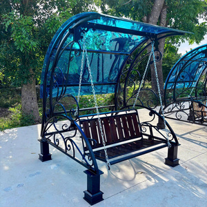 Outdoor Wrought Iron <b>Swing</b> Iron <b>Swing</b> Garden <b>Swing</b> with Heavy Duty Construction for Homes Resorts and Public Parks - Product Image 6