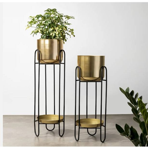 Macetero Decorativo de Metal con Soporte, Artículos para el Hogar y Jardín, Macetero de Hierro para Piso, Decoración para Plantas de Mesa de Boda, Macetas - Product Image 2