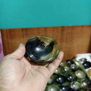 Plato de Servir Hecho a Mano de Cuerno de Buey, Tamaño Extra Pequeño, 3 Pulgadas de Diámetro, Estilo Clásico, Material Natural, a Precio Económico - Product Image 1