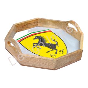 Bandejas de Servicio Hechas a Mano, Suministros para Hoteles y Restaurantes, Bandeja de Madera para Servir Té y Café, Bandejas Únicas Hechas a Mano, Regalo de Inauguración de Casa, Decoración - Product Image 1