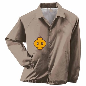 Iota | Phi | Theta Custom Greek Letters <b>Coaches</b> Jacket for Men Plus Size Wholesale Casual with Custom Logo Plain Dyed - Product Image 4