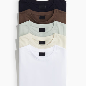 เสื้อยืดเปล่าแบบยูนิเซ็กซ์ ทรงปกติ ผ้าฝ้ายออร์แกนิค 100% เสื้อผ้าลำลองทรงบ็อกซี่สำหรับผู้ชายและผู้หญิง สตรีทแวร์ แขนสั้น แห้งเร็ว ระบายอากาศได้ดี - Product Image 2