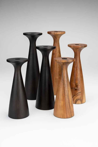 Porte-bougies en bois poli de style nordique, écologiques, personnalisables, multi-usages - Product Image 4