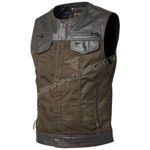 Chaleco de Cuero Personalizado para Motocicleta, Estilo Casual de Invierno para Hombre, Resistente, con Logotipo OEM Disponible, Venta al Por Mayor - Product Image 3
