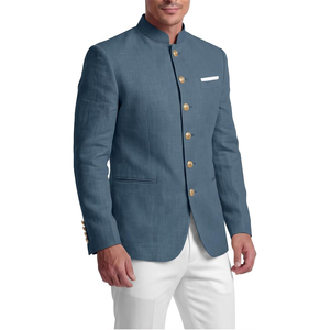 Chaqueta Tradicional Alpina para Hombre, Estilo Janker, Cuello Alto, Cierre de un Solo Botón, Ropa Exterior Formal para Hombre - Product Image 1