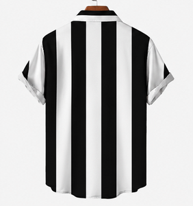 เสื้อเชิ้ตแขนสั้นผู้ชายแบบลำลอง ปกคอพับ เสื้อเชิ้ตฤดูร้อน - Product Image 4