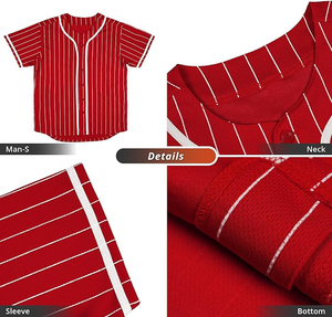 Maillot de baseball unisexe à ourlet élastique, bas ajustable, maille respirante personnalisée, sublimation, boutons sur le devant, manches courtes, logo personnalisé - Product Image 4