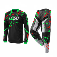 Ensemble de motocross Plada Sports : pantalon et maillot pour moto tout-terrain, BMX, en Spandex et Polyester, faible MOQ, vêtements MX abordables