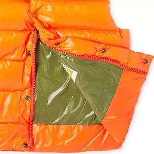 Gilet matelassé sans manches pour homme, orange, col montant, coupe-vent, rembourré de duvet, veste d'hiver, style décontracté, fermeture éclair - Product Image 4
