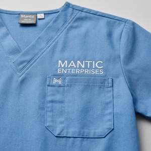High Quality Short Sleeve Twill Men's <b>Nursing</b> <b>Scrubs</b> Vietnam Poly Spandex Stretch OEM GW Brand Hospital Medical Top Uniforms - Product Image 5