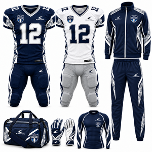 Maillot de football américain personnalisé Blackthorn pour homme, col en V, manches courtes, en mesh sublimé, numéro 12, uniforme ajusté, taille adulte L - Product Image 4