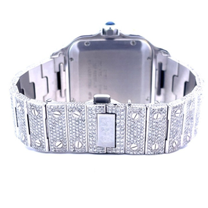 Montre de haute qualité en moissanite DEF de laboratoire, style hip-hop, avec diamants incolores et mécanisme automatique ou manuel - Product Image 3