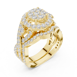 Anillo solitario clásico de oro amarillo macizo de 14k con diamante de talla brillante redonda para mujer, ideal para compromiso, aniversario o regalo de boda. - Product Image 3