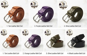 Ceinture habillée pour homme en cuir de veau pleine fleur, écologique, légère, durable et haute résistance, avec boucle ardillon en acier inoxydable, modèle 2026 - Product Image 2