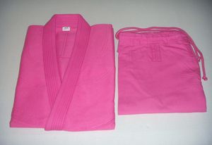 Conjunto de Gi de Jiu Jitsu Brasileño (BJJ) de Primera Calidad en Color Rosa para Damas, Mujeres y Niñas, Diseño Personalizado, Uniforme de BJJ, Kimono de Jiu Jitsu - Product Image 2