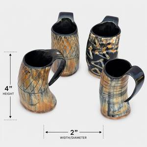 Premium Buffalo Horn Mug Handcrafted Rustic Genuine Material Elegant Texture Unique Traditional Decorative Gift Horn Mug - Product Image 4