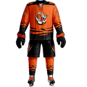 Uniforme de hockey sur glace personnalisé par sublimation, 100% polyester, vêtements de sport d'équipe, uniforme de hockey sur glace - Product Image 2
