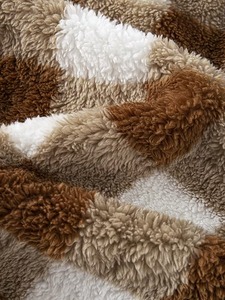 Mens Brown Plaid Fluffy Hooded Jacket Sherpa Fleece Checkered <b>Zip</b> Up Warm Oversized Plush <b>Hoodie</b> With <b>Pockets</b> Streetwear Winter - Product Image 4