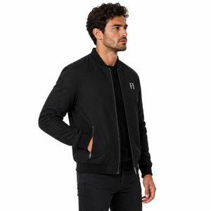 Chaqueta Bomber para Hombre, Manga Larga, Cierre de Cremallera, Cuello y Puños Acanalados, Ropa Exterior Informal, Chaquetas para Hombre al por Mayor, Fabricante OEM con Logotipo Personalizado - Product Image 2
