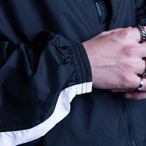 Ensemble court personnalisé en nylon froissé, coupe-vent à capuche et short, survêtement streetwear en nylon pour homme BY BS pour 2026 - Product Image 5