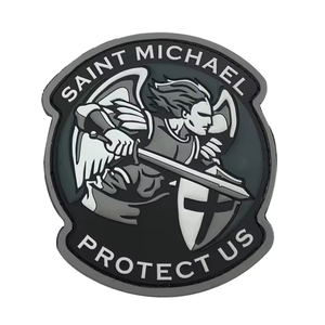 Custom Design Eco-friendly Rubber PVC Logo Patches <b>Hook</b> & Loop Soft 3D Embossed for Garment Use Wholesale - Product Image 1