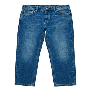 Jeans pour hommes à jambe droite, 14 oz, en coton, denim classique délavé, sur mesure, OEM, faible MOQ - Product Image 1