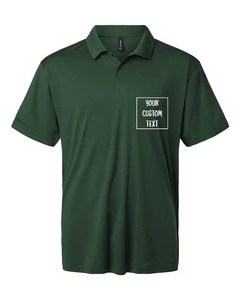 Men's Short Sleeve <b>Polo</b> <b>Shirt</b> Custom Text Printed Breathable Knitted Casual Style Front Logo - Product Image 1