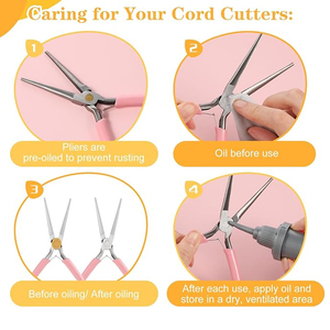 2 Pcs Long Reach Needle Nose Jewelry Pliers Precision Wire Holding Bending Hand <b>Tools</b> Soft <b>Pink</b> Comfort Grip for Crafting - Product Image 4