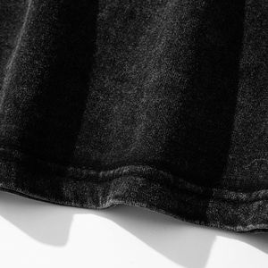 T-shirt en flanelle délavée pour homme, tendance, entièrement personnalisable, manches courtes, haute qualité, léger, respirant, confortable - Product Image 4