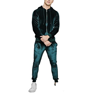 Survêtement de sport en velours pour homme, ensemble de survêtement et sweat à capuche en Polyester - Product Image 1