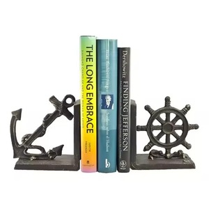 Porte-livres sculpturaux en métal à texture bois contemporaine, 2 pièces, forme irrégulière, design artisanal - Product Image 5