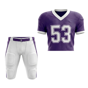 Maillot de football américain personnalisé, uniforme d'équipe sportive, numéro graphique imprimé, tenue d'entraînement rétro, 100% polyester respirant et à séchage rapide - Product Image 3