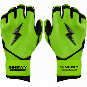 Guantes de Bateo SINEWY de Cuero Rosa para Mano Izquierda, Duraderos, Transpirables, con Soporte para Muñeca, Tejido de Punto, Cierre de Gancho y Bucle, Unisex para Adultos - Product Image 6