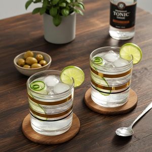 Classic Acacia Wood Round Coasters Handmade <b>Protection</b> for <b>Tables</b> Countertops & Surfaces 4.4" Diameter - Product Image 4